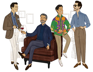 Stylish men illustration